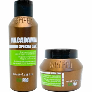 KAYPRO Macadamia Travel Size Shampoo & Conditioner for Fragile/Sensitive Hair Kit
