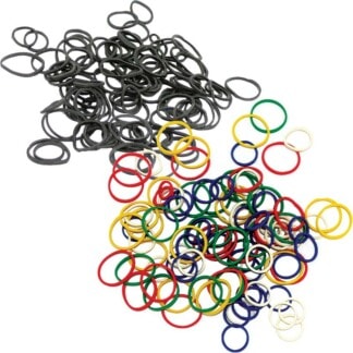 Saphir Rubber Band Elastics, 2 Sizes, 100/Pack