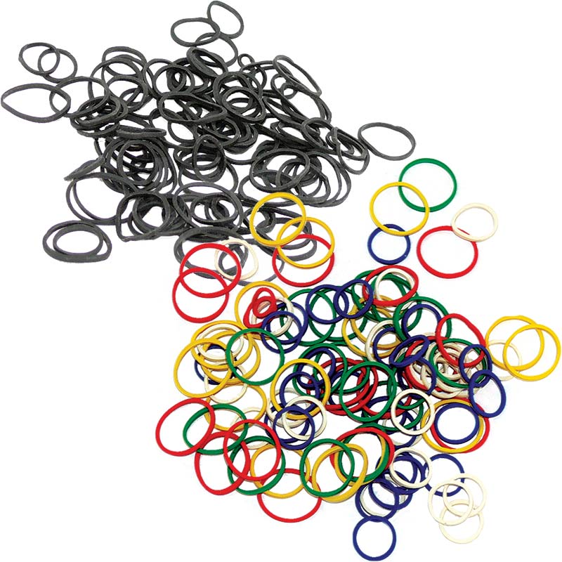 Saphir Rubber Band Elastics, 2 Sizes, 100/Pack