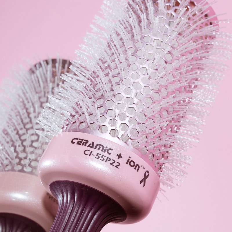 Olivia Garden Ceramic + Ion Thermal Breast Cancer Awareness 2022 Brush Set: 4 Brushes - Image 7