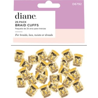 Diane Braid Cuffs, Gold, 25/Pack