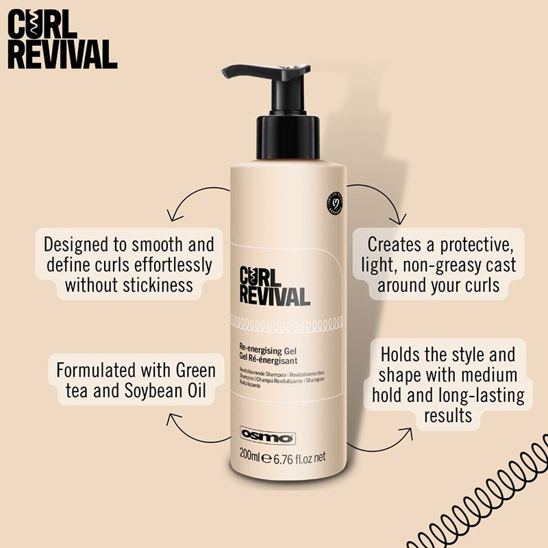 OSMO Curl Revival Re-Energising Gel, 200ml - Image 2