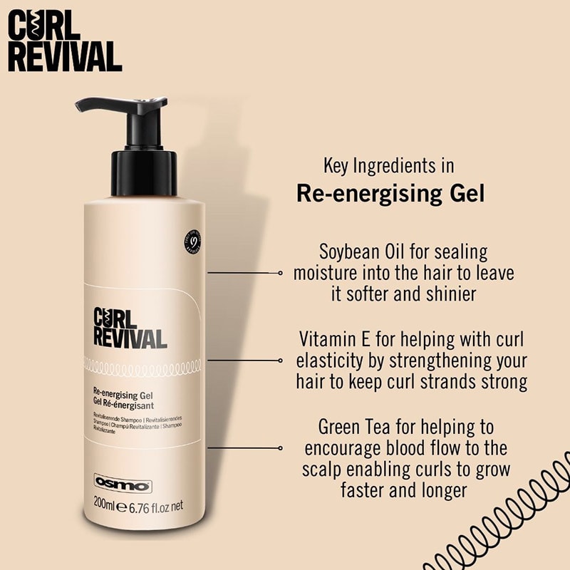OSMO Curl Revival Re-Energising Gel, 200ml - Image 3