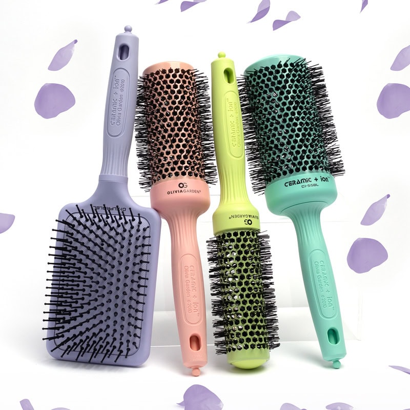 Olivia Garden Ceramic + Ion Thermal Blossom Brush Set: 4 Brushes - Image 8