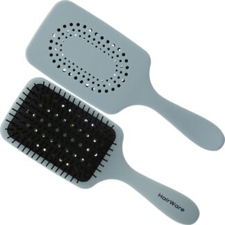 Hairware Rubberized Paddle Brush with Nylon Pins, Sage