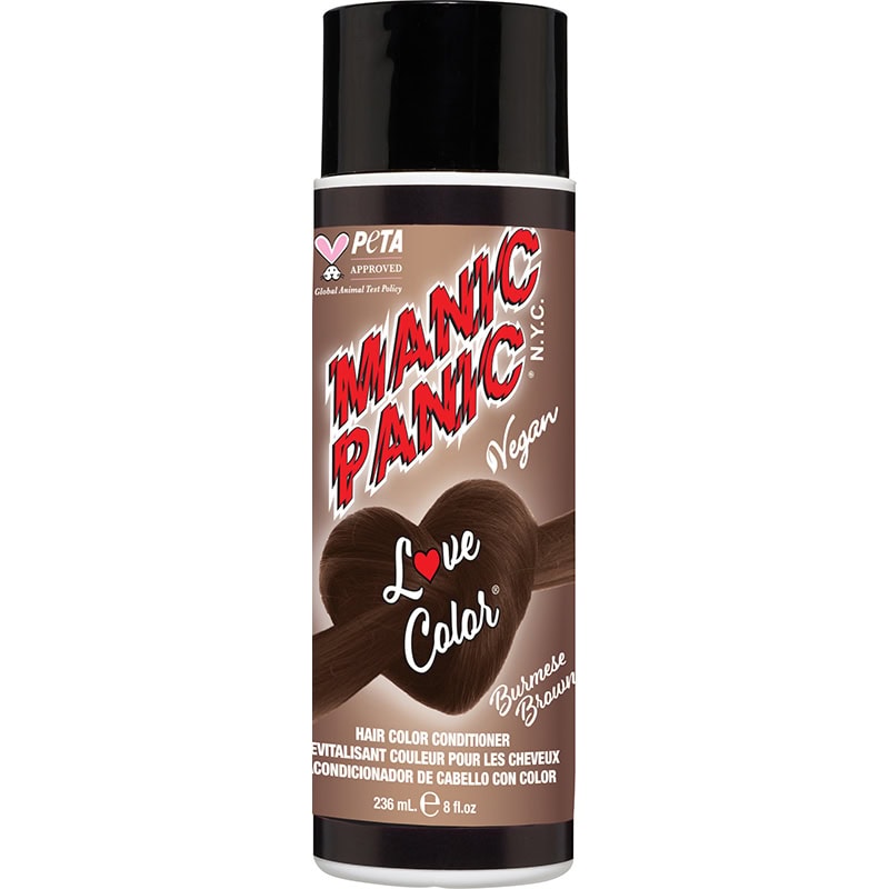 Manic Panic Love Color Hair Color Conditioner, Burmese Brown, 236ml
