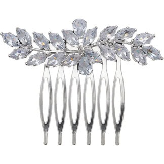 Bridal Hair Comb with Large Zircon Drops
