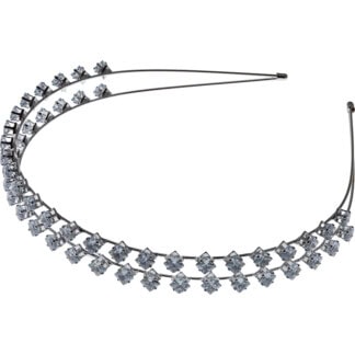 Bridal Headpiece Alice Band with Double Row Square Zircon
