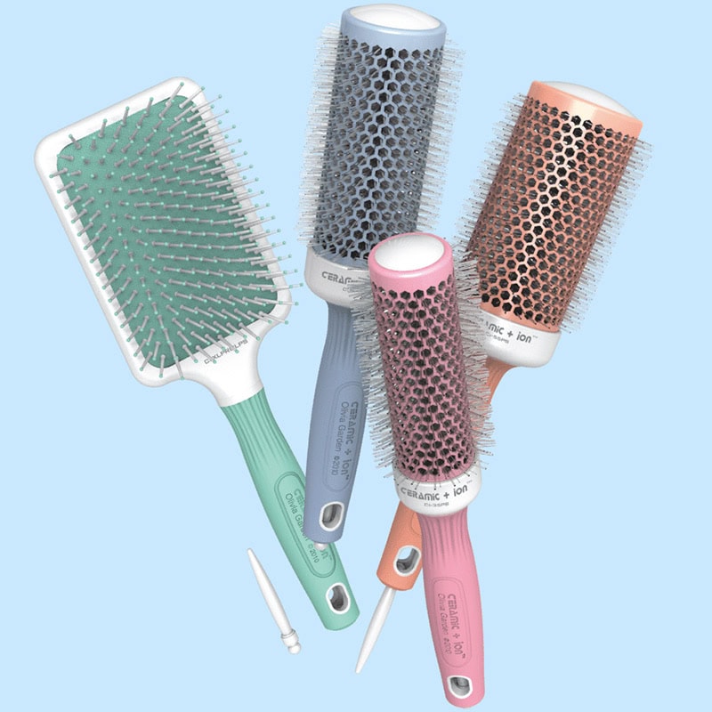 Olivia Garden Ceramic + Ion Thermal Pastels Brush Collection - Image 2