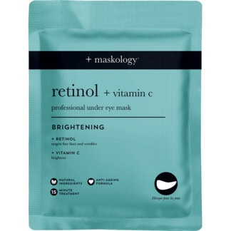 Maskology Professional Under Eye Mask – Brightening Retinol + Vitamin C, 6/Pack