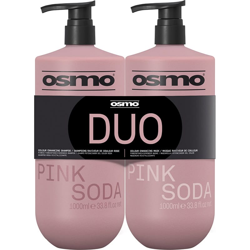 OSMO Pink Soda Colour Enhancing Banded Pack Duo Shampoo & Mask (2 x 1 Litre)