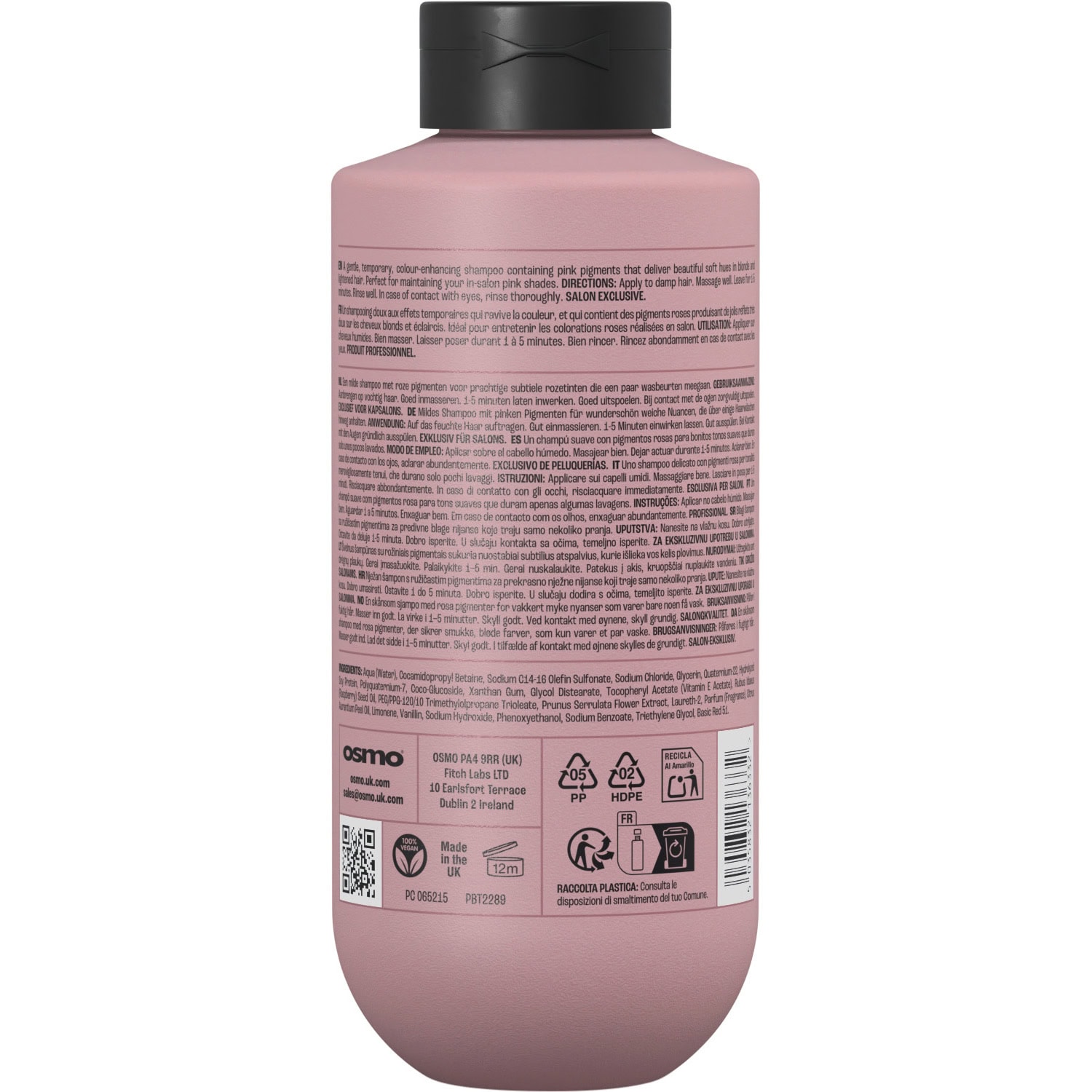 OSMO Pink Soda Colour Enhancing Banded Pack Duo Shampoo & Mask (2 x 1 Litre) - Image 2