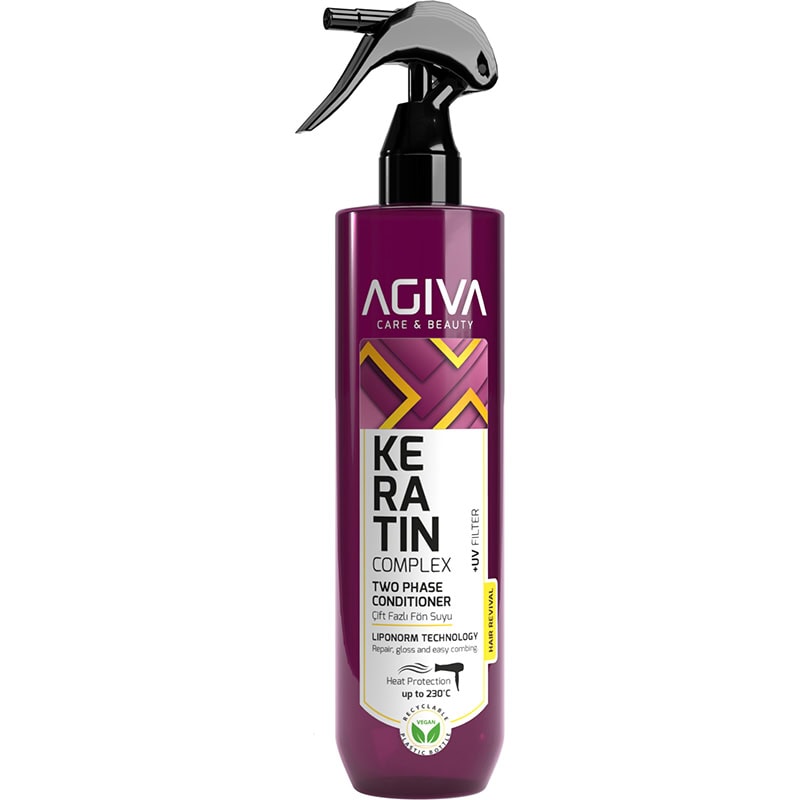 Agiva Keratin Complex Two Phase Conditioner & Heat Protection for Damaged Hair, 400ml