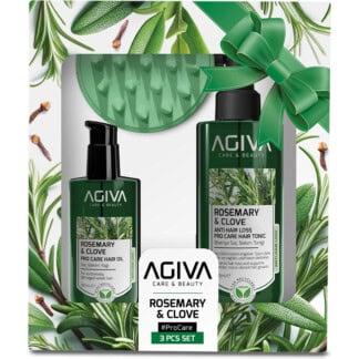 Agiva Rosemary & Clove Pro Care Set for Weak Hair Prone to Hair Loss, 3 Pieces