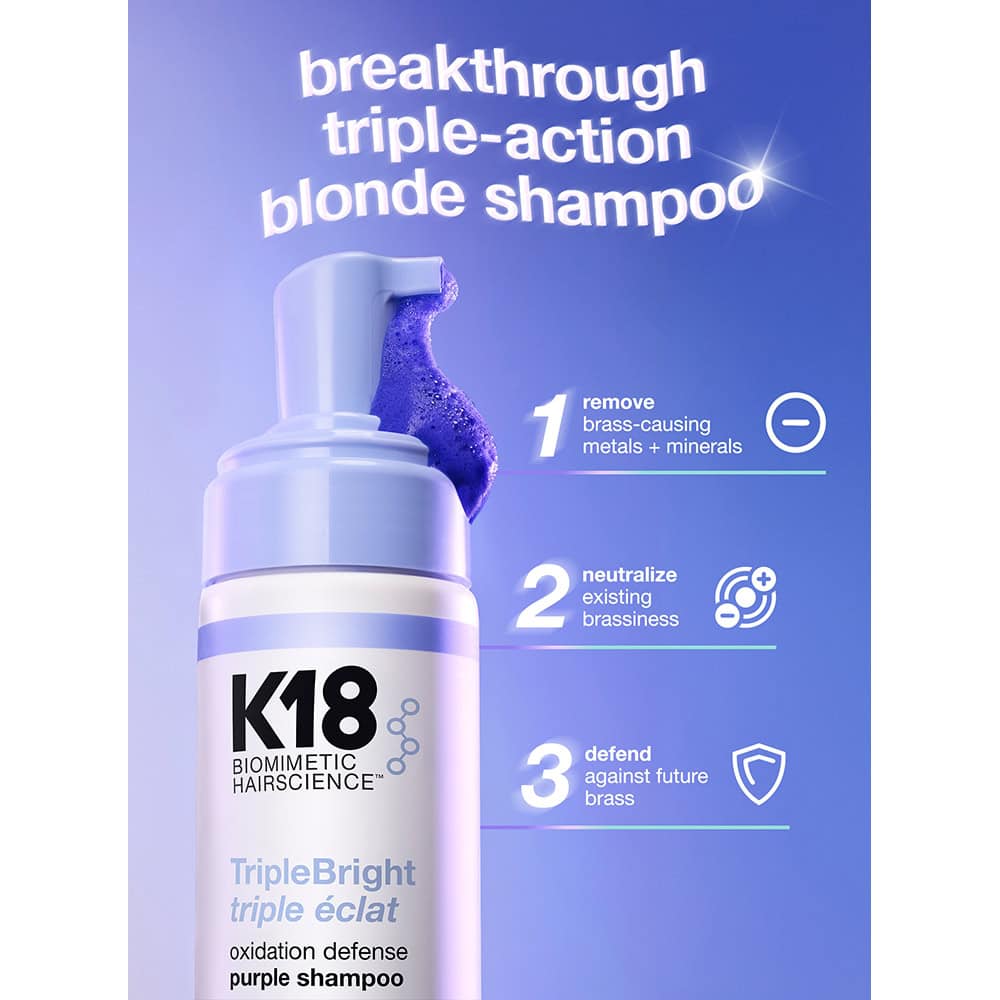K18 TripleBright Oxidation Defense Purple Shampoo - Image 4