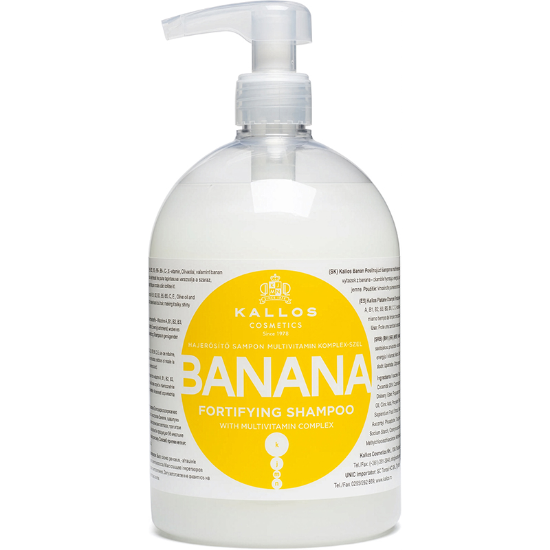 Kallos Banana Fortifying Shampoo with Multivitamin Complex, 1 Litre
